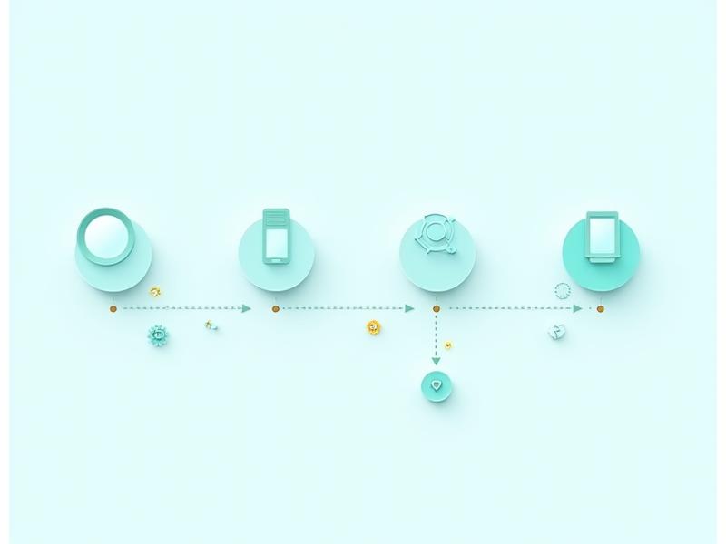Visual representation of a strategic AI implementation timeline