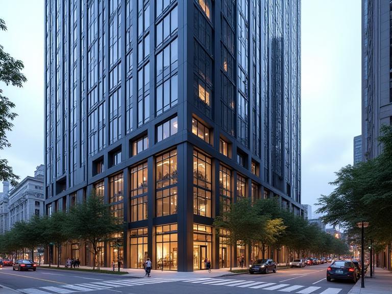 Modern, professional office building exterior in downtown Toronto, representing Orvenda Accord's accessible location.