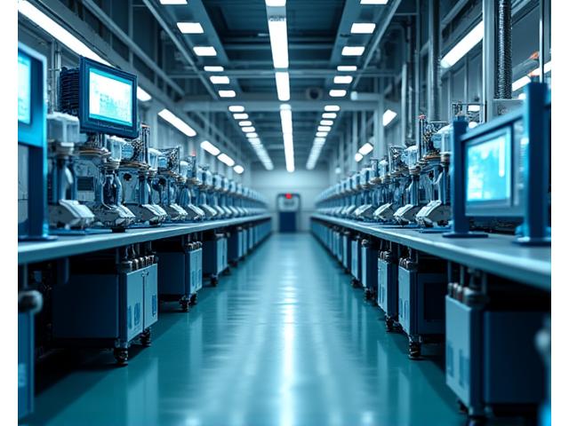 Modern automated manufacturing assembly line, symbolizing manufacturing expansion.