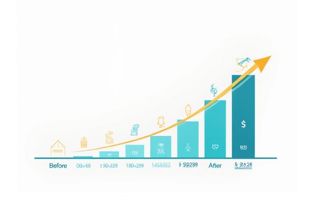 Infographic timeline displaying key financial milestones and growth for a successful Canadian business case study.